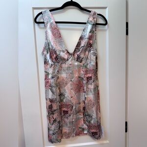 ASOS design super cute printed silk mini dress. Never worn! With tags